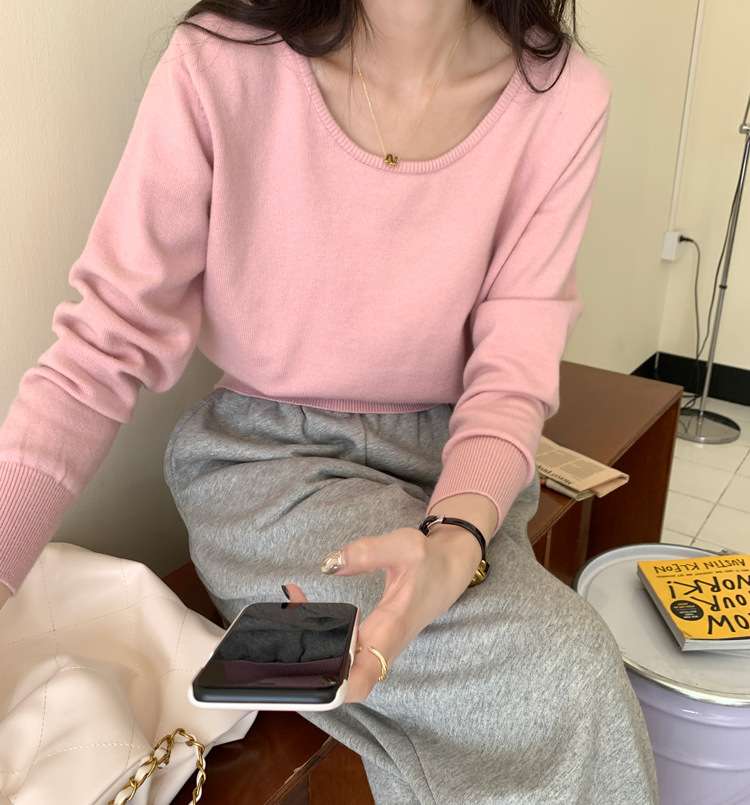 ピンクコーデ ふわもこ着心地のニットセーター