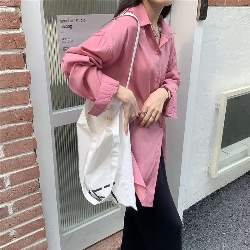 ピンクコーデ ゆったりシルエット バブーシュ 大きめ リラックス オーバーサイズ ピンクシャツ