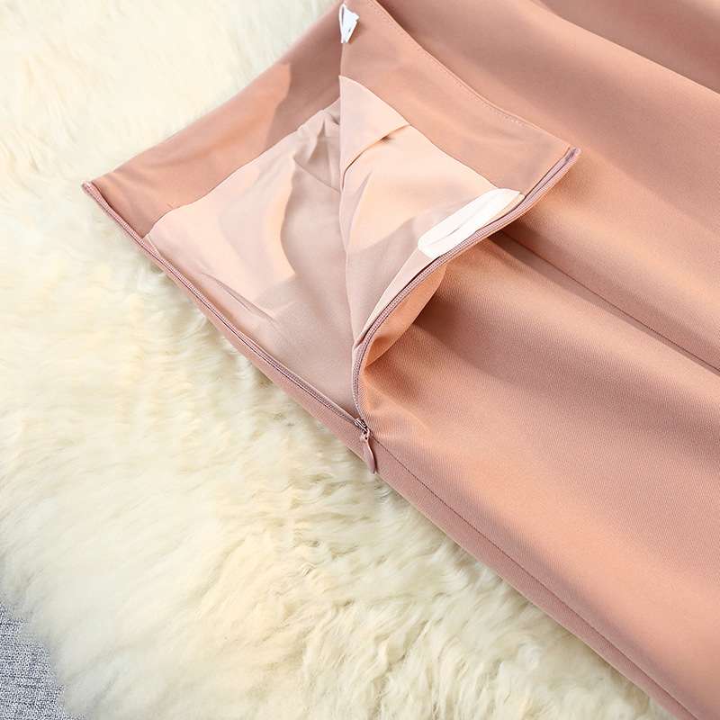 ピンクコーデ マーメイド 切替 フレア ピンクスカート