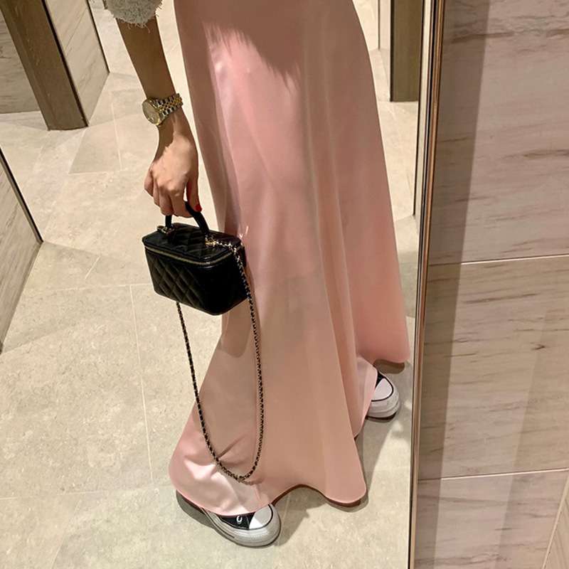 ピンクコーデ ふんわり エレガント 優雅 カジュアル フォーマル マキシ丈 フレア スカート