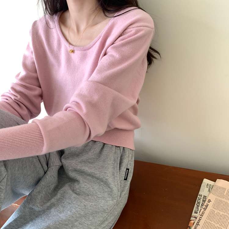 ピンクコーデ ふわもこ着心地のニットセーター