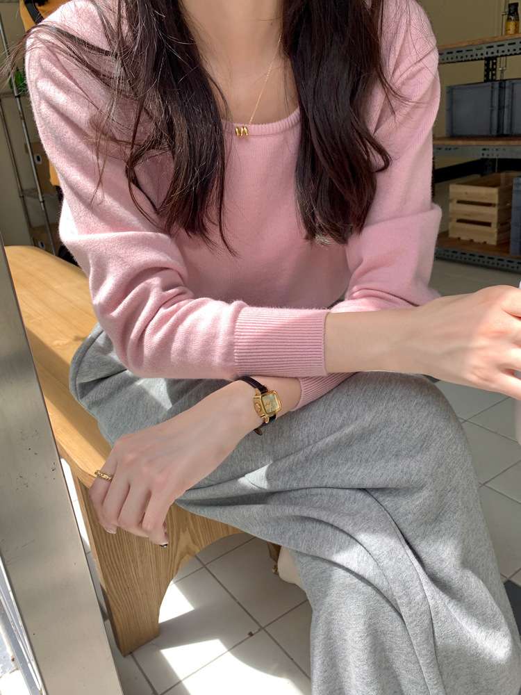 ピンクコーデ ふわもこ着心地のニットセーター