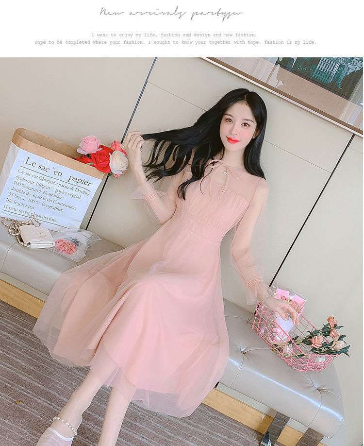 ピンクコーデ エアリーチュールロマンティックワンピース