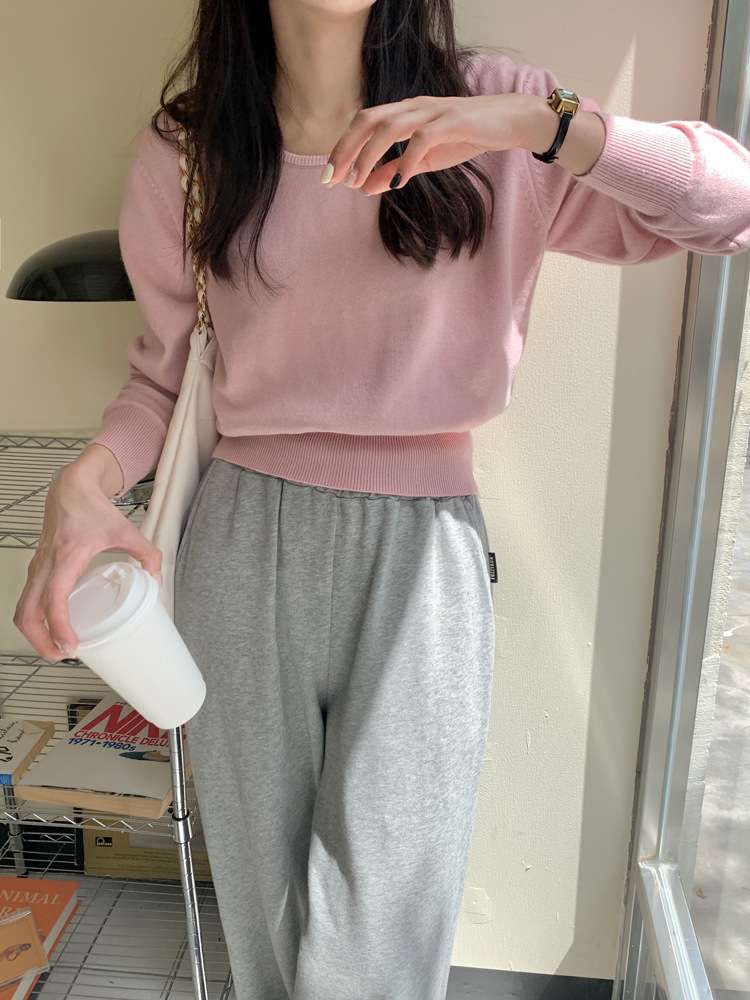 ピンクコーデ ふわもこ着心地のニットセーター