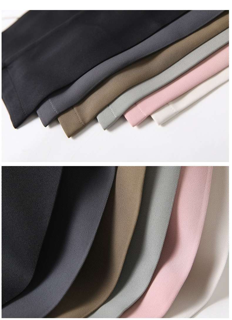 ピンクコーデ ハイウエストテーパードスラックスのピンクパンツ