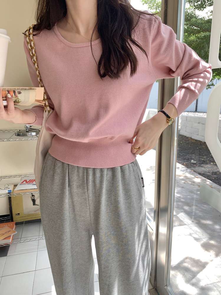 ピンクコーデ ふわもこ着心地のニットセーター